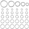 Beebeecraft 50Pcs 5 Styles 925 Sterling Silver Open Jump Rings STER-BBC0006-19-1