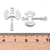 Alloy Double Axe Connector Charms PALLOY-N176-125P-3