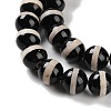 Natural Tibetan Striped Pattern dZi Agate Beads Strands G-B084-A04-02-4