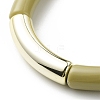 Acrylic Curved Tube Beaded Stretch Bracelet for Women BJEW-JB08439-08-5