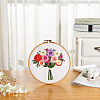 Flower Bouquet Pattern 3D Embroidery Starter Kits DIY-P077-073-1