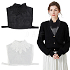 AHADERMAKER 2Pcs 2 Colors Detachable Cotton Lady Lace Shirt Collars AJEW-GA0006-12-1