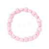 Heart Acrylic Stretch Bracelets BJEW-JB12640-1