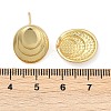 Oval Brass Stud Earrings EJEW-H154-09B-G-5