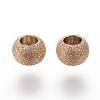 Ion Plating(IP) 304 Stainless Steel Textured Spacer Beads STAS-P108-04RG-1