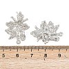 Flower Brass Stud Earring Findings KK-F921-04P-3