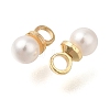 Brass ABS Imitation Pearl Pendants KK-B121-01G-2