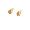 Matte French Romantic Brass Teardrop Stud Earrings PO4926-1