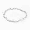 Brass Bead Stretch Bracelets BJEW-JB04402-1