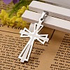 304 Stainless Steel Cross Pendants STAS-I035-31-2