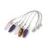 Mixed Gemstone Dowsing Pendulum Pendants G-C051-10P-1