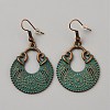 Ethnic Style Alloy Geometric Dangle Earrings with Iron Pins for Women EJEW-WH0047-90C-1