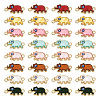 48Pcs 8 Colors Alloy Enamel Elephant Connector Charms ENAM-TA0001-80G-1