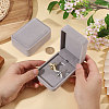Flocking Plastic Cufflink Gift Storage Boxes CON-WH0089-266-3