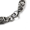 304 Stainless Steel Rope Chain Bracelet BJEW-Z023-03B-3
