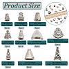  50Pcs 10 Style Tibetan Style Alloy Bead Cone & Caps FIND-NB0003-16-2