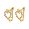 Brass Micro Pave Clear Cubic Zirconia Clip-on Earrings EJEW-F895-22B-G-4