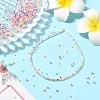 120G 10 Colors Transparent Colours Rainbow Plated Round Hole Glass Bugle Beads SEED-CJ0001-27-6