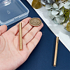 2Pcs Single-Sided Engraving Wax Seal Brass Stamp AJEW-OC0005-40F-3