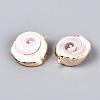 Electroplated Natural Shell Pendants BSHE-Q020-04-2
