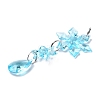 5Pcs Acrylic Transparent Icicle Snowflake Pendant Decorations HJEW-D003-01A-4