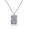 Fashionable Stainless Steel Irregular Textured Rectangle Pendant Necklaces for Women EN2201-2-3