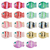18Pcs 9 Colors Glass Beads LAMP-TA0001-83-3