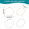304 Stainless Steel Hoop Earring Findings STAS-UN0003-97-3