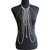 Alloy & Acrylic Rondelle Beads Tassel Sexy Body Chains for Bikini FS-WGE2D08-01-1