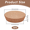 2Pcs Wood Cork Stopper FIND-BC0016-19-2