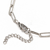 K9 Glass Rhinestone Link Bracelets BJEW-JB05355-4
