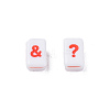 Opaque White Acrylic Connector Charms MACR-N012-21-3