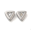 Real Platinum Plated Brass Micro Pave Cubic Zirconia Beads LS-KK-H455-08P-01-1
