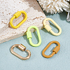 5Pcs 5 Styles Baking Paint Alloy Screw Locking Carabiners FIND-DR0002-38-4