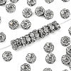 Flower Brass Crystal Rhinestone Bead Spacers RB-D302-P-1