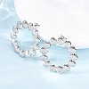 304 Stainless Steel Stud Earrings for Women LS-EJEW-K306-18P-3