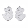 Non-Tarnish 201 Stainless Steel Pendants STAS-N098-070P-1