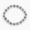 Natural Pearl Beads Stretch Bracelets BJEW-JB03893-2