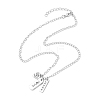 Valentine's Day Alloy and 201 Stainless Steel Word Love Pendant Necklaces NJEW-JN04693-1