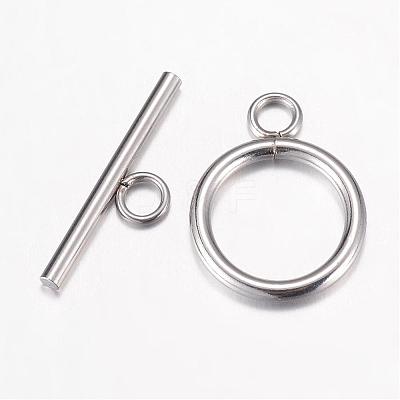 Tarnish Resistant 304 Stainless Steel Toggle Clasps STAS-G071-36P-1