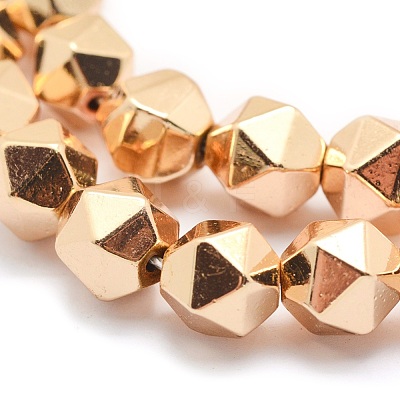 Electroplate Non-magnetic Synthetic Hematite Beads Strands G-L485-07B-LG-1