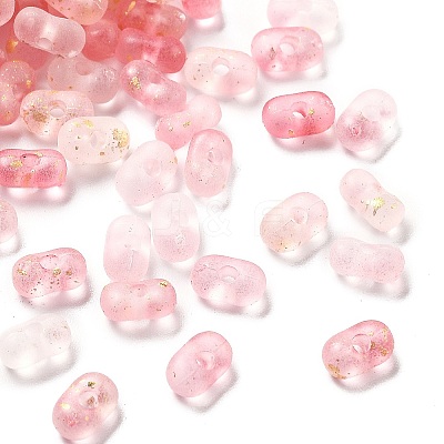 Gradient Color Transparent Frosted Acrylic Beads OACR-M023-06G-1