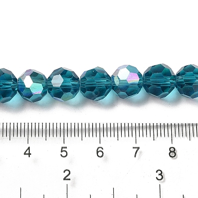 Electroplate Transparent Glass Beads Strands EGLA-A035-T10mm-L12-1