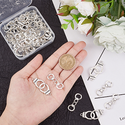 40Pcs 2 Style Tibetan Style Alloy Connector Charms TIBE-SC0001-62-1