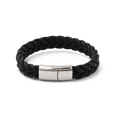 Braided Microfiber Leather Cord Bracelets for Men BJEW-Z081-13P-02-1