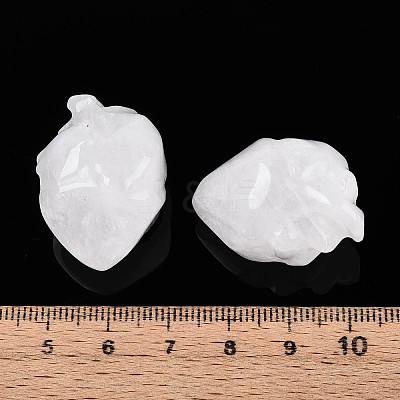 Natural Quartz Crystal Heart Beads G-T144-04B-1
