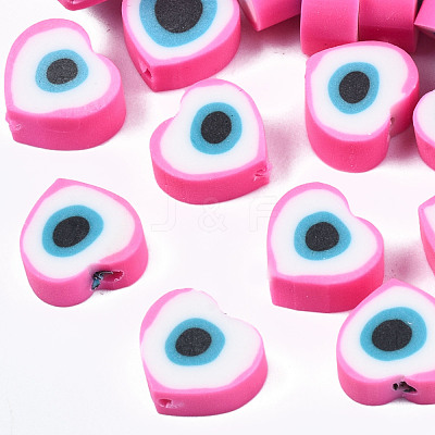 Handmade Polymer Clay Beads X-CLAY-T019-08G-1