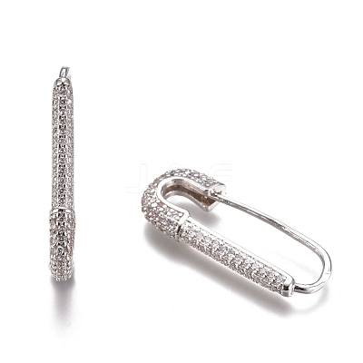 Brass Hoop Earrings EJEW-K085-03P-1