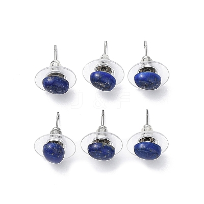 Natural Gemstone Stud Earrings for Women EJEW-E285-01P-1