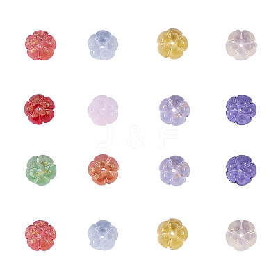100Pcs 10 Colors Transparent Glass Beads GLAA-CJ0001-46-1